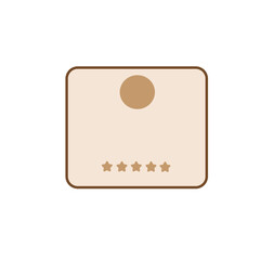 Elegant and minimalist testimonial UI box in flat design with soft aesthetic tones, perfect for web templates, app interfaces, and branding presentations