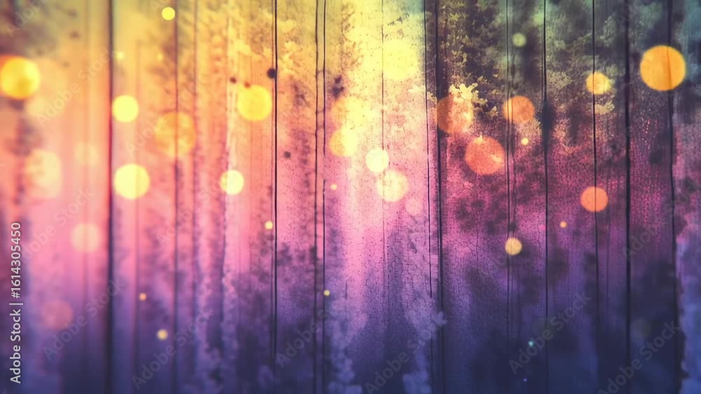 Poster this artwork features a vivid and colorful abstract design with glowing lights and a textured backdr