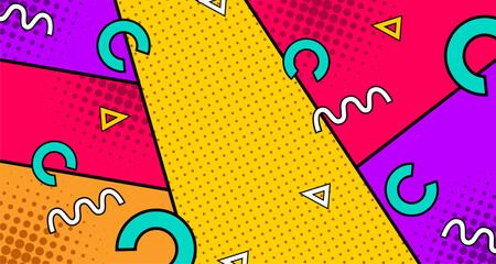 Colorful modern abstract flat geometric background