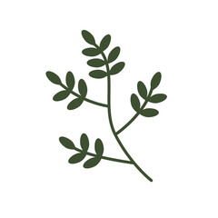 Calm winter botanical illustration with elegant flat composition, suitable for seasonal stationery, prints, and branding purposes