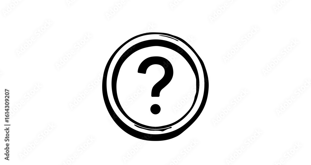 Poster interface icon question mark symbol graphic design for education and learning resources vector illus