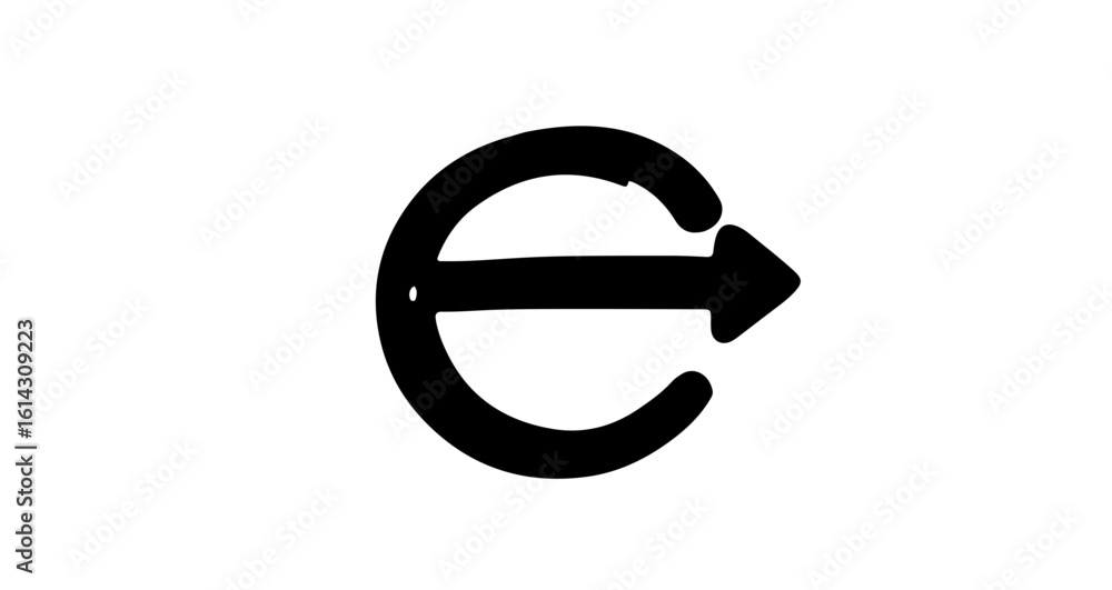 Poster interface icon explore direction with arrow icon vector illustration for navigation and orientation 
