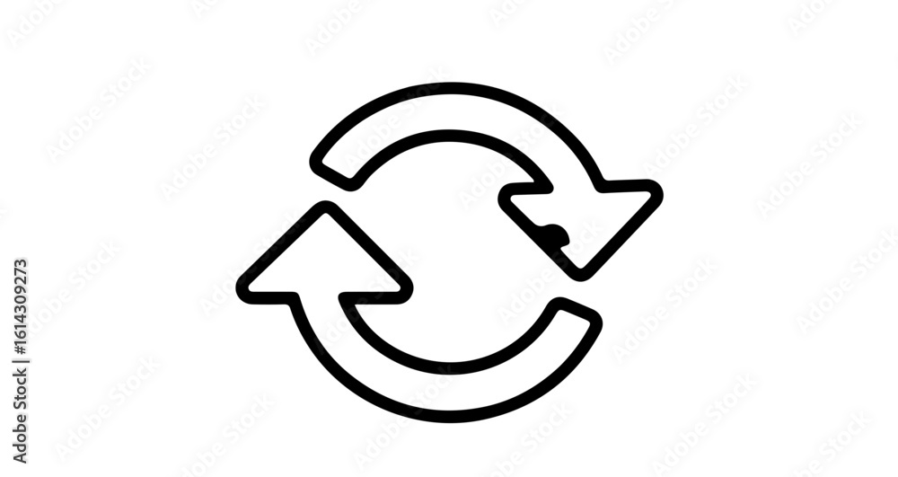 Poster interface icon recycle arrow icon vector illustration design element for reuse and circular economy 