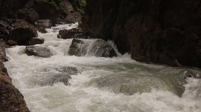 Partnach Gorge in Garmisch-Partenkirchen, in Bavaria, Germany
