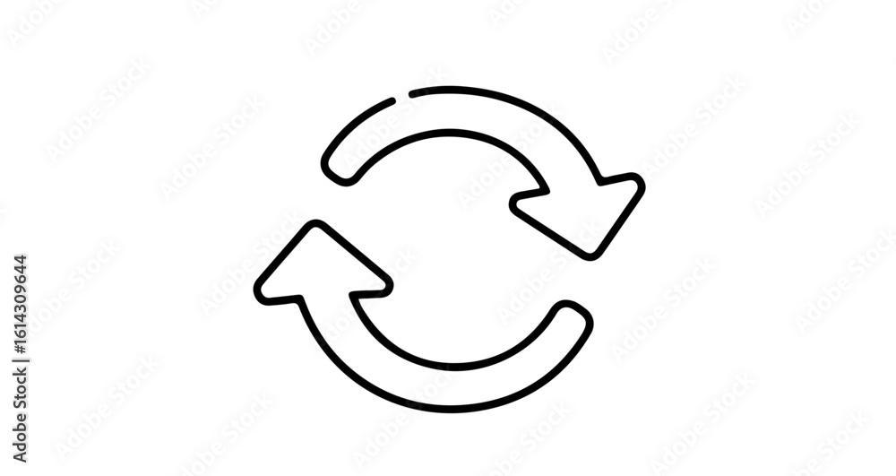 Poster interface icon refresh icon reload symbol simple vector illustration update arrow sign synchronizati
