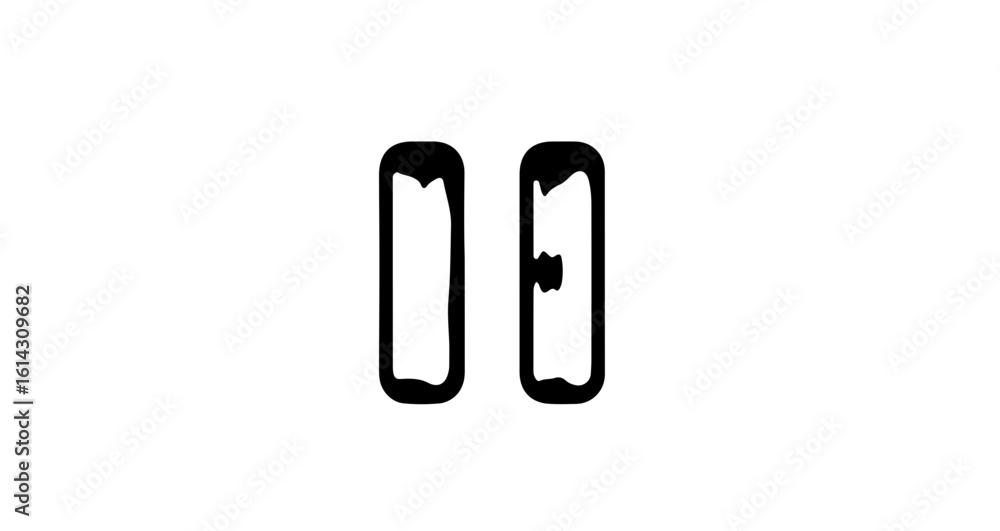 Poster interface icon pause button icon vector illustration isolated on white background for ui design and 