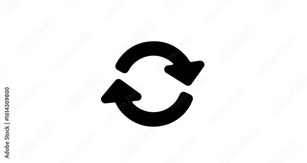 Poster interface icon download black refresh icon vector illustration symbol for reload interface and updat