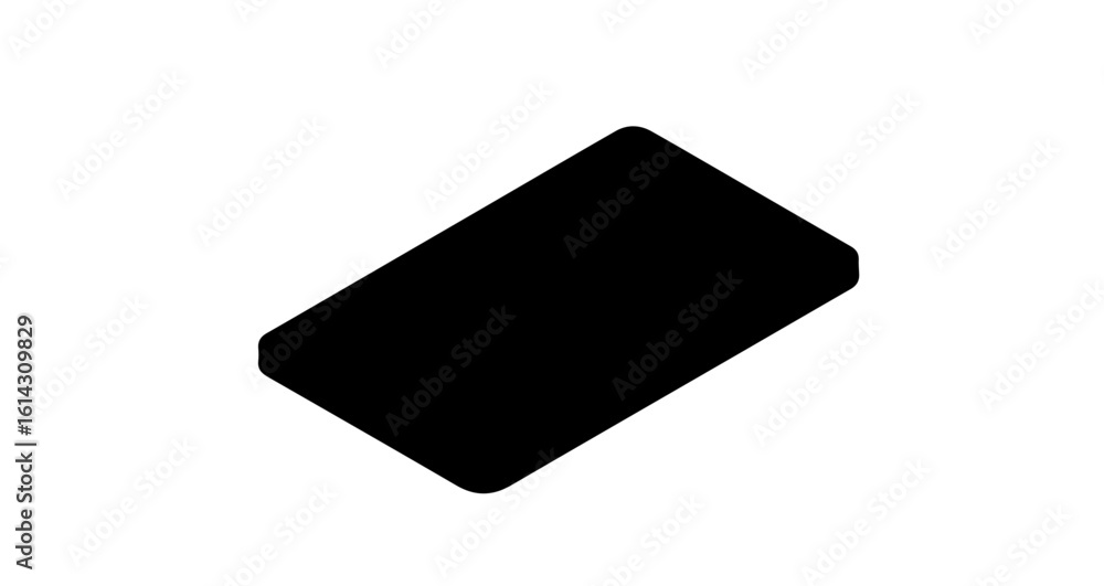 Poster interface icon black rounded rectangle shape vector illustration for graphic design and creative pro