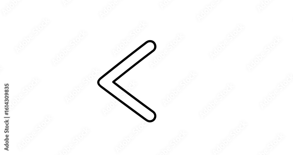 Poster interface icon explore previous content with a simple left arrow icon for navigation and user interf