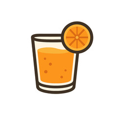 Orange juice illustration vector on white background
Vector illustration drink icon on white background