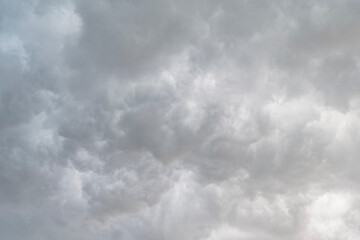 Sky with clouds. Cloudy skyscape background. Cloudscape sky background. Cloud in the sky. Background with cloud. Gloomy sky with overcast clouds. Skyscape and cloudscape