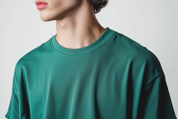 Teal T-Shirt: A Close-Up View of Soft, Comfortable Fabric