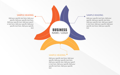 Triangle shape infographics with 3 steps, business infographics with 3 steps