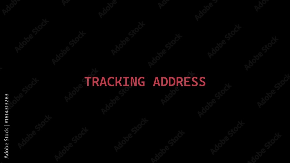 Aufkleber position indicator animation tracing the track to a specific address located animated tracking anima