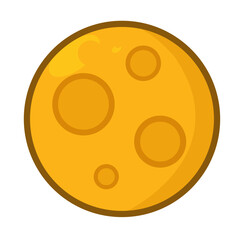 Obraz premium golden full moon icon image