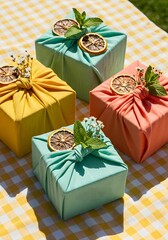 colorful summer concept gift box package design