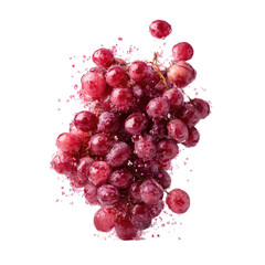 Fresh red grapes, water droplets