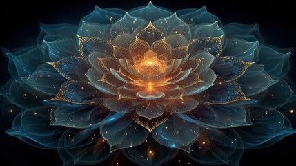 Abstract lotus flower