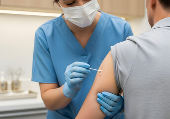 Doctor Consulting Patient in Clinic