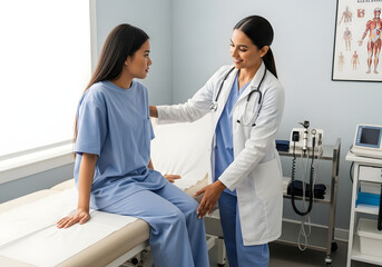 Doctor Consulting Patient in Clinic