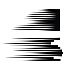 Set manga comic motion speed lines