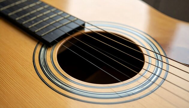 Close-up acoustic guitar soundhole (4)