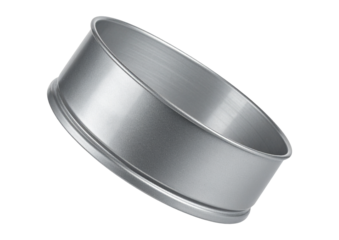 Round fluted cake mold on transparent background