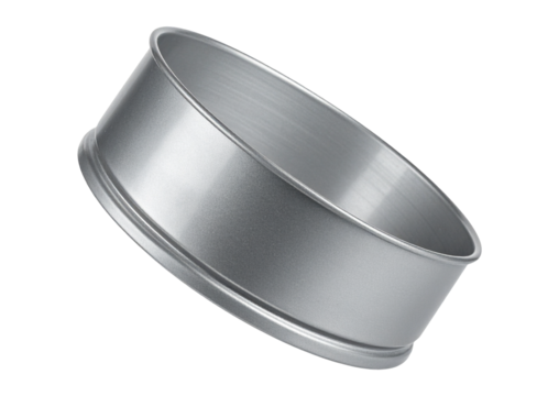 Round fluted cake mold on transparent background