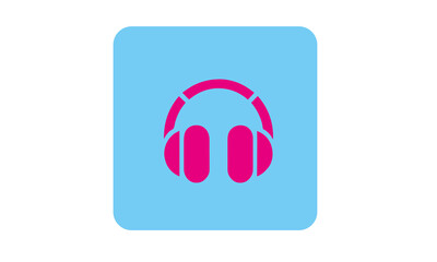 Pink Colour Headphone Icon, Icon design 