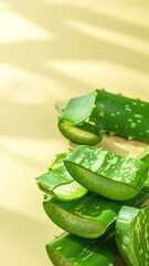 A vibrant cluster of lush green leaves, showcasing various shades and textures, with sunlight filtering through, creating a serene and refreshing atmosphere.