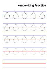 Handwriting Practice Sheets for Kids &ndash; Prewriting Tracing Lines, Curves, Patterns, Spirals, Triangles, Square's, zigzag, hexagonal , circles, opals, etc. for Fine Motor Skills Development.