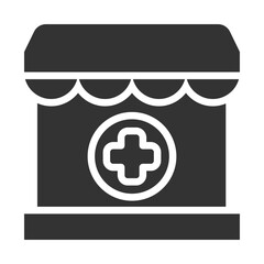 Pharmacy Icon Glyph Style. Vector Illustration Design