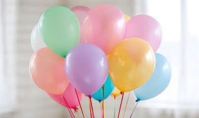 some balloons multicolor for a birthday. Party time