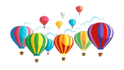 set of colorful balloons