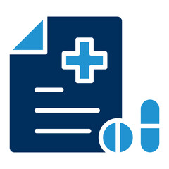 Obraz premium Prescription Blue Color Icon
