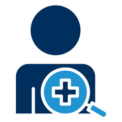 Fototapeta premium Check Up Blue Color Icon