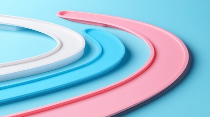 Abstract curves in pastel colors