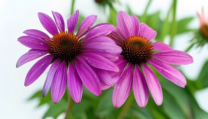 Obraz premium Blooming pink flowers botanical garden nature photography vibrant environment close-up view floral beauty