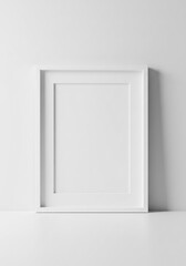 Blank White Square Frame Mockup: Minimalist Modern Design, Clean Aesthetic, Studio Shot