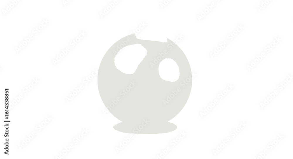 Aufkleber abstract circular form with inner voids: a minimalist conceptual artwork depiction of simplicity and