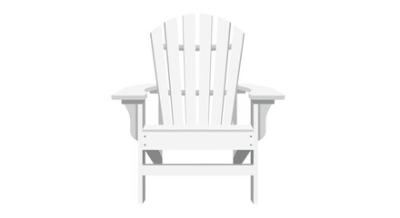Minimalist Depiction of a White Adirondack Chair Against a Plain Background for Relaxation Purposes