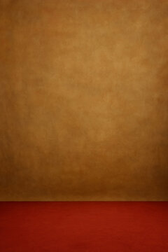 background studio earth wall red floor