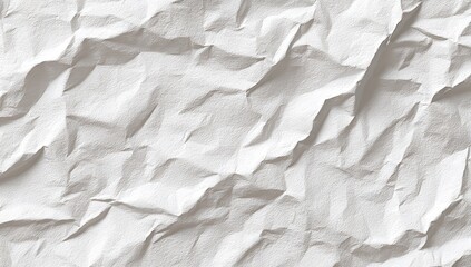 Fototapeta premium Textured crumpled white paper
