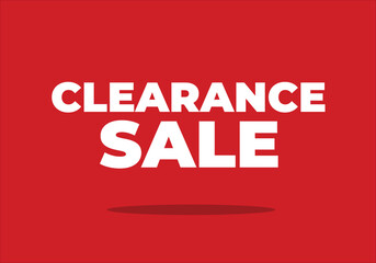 Bold "CLEARANCE SALE" Banner – Editable Vector for Final Discounts and Promotions