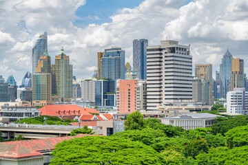 Fototapeta premium Bangkok skyline. High-rise buildings and skyscrapers in downtown