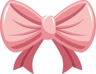 Elegant pink bow vector illustration