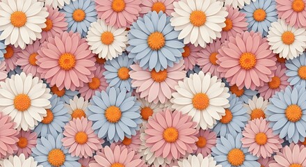Pastel daisy floral arrangement pink blue