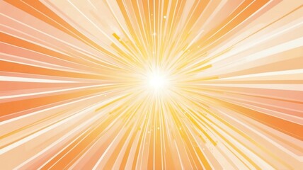 Bright Light Rays Bursting with Orange and Yellow Color Gradient