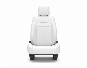 Elegant white car seat with a modern texture design for a stylish interior