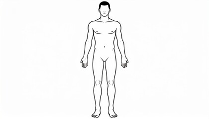 Human anatomy illustration for medical study and anatomical guides project